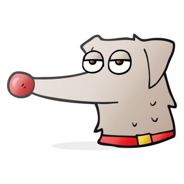 karikatür köpek tasması var