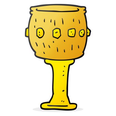 serbest çizilmiş karikatür kadehi