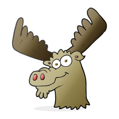 Serbest çizim çizgi film geyiği