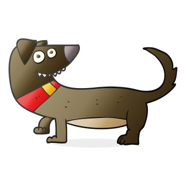 serbest çizilmiş karikatür köpek