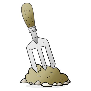 karikatür Bahçe çatal