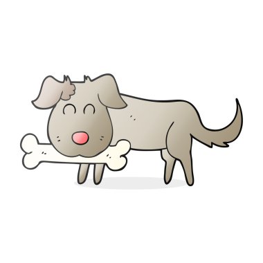 Kemikli çizgi film köpeği.