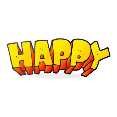 çizgi film kelime mutlu