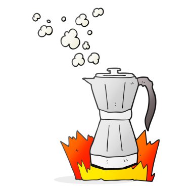 çizgi film borulu espresso makinesi