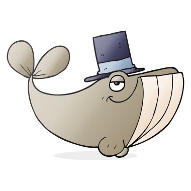 çizgi film balina üst şapka