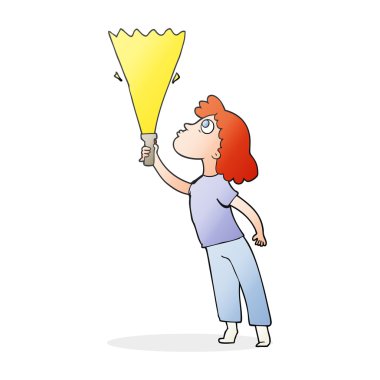 çizgi film kadın cep feneri ile arama