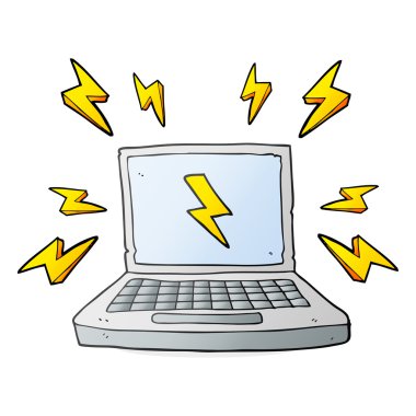 karikatür dizüstü bilgisayar