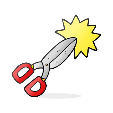 serbest çizilmiş karikatür makas