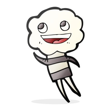 çizgi film sevimli bulut baş yaratık