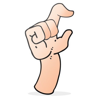 çizgi film el küçüklük jest yapma