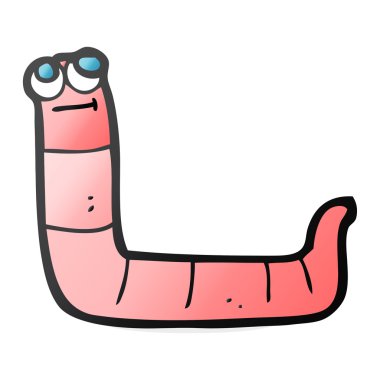 serbest çizilmiş karikatür solucan