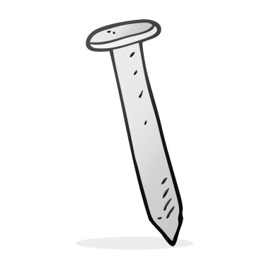 serbest çizilmiş karikatür çivi