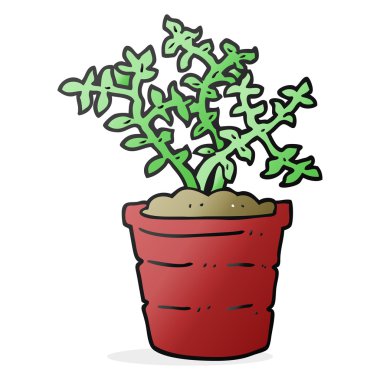 serbest çizilmiş karikatür bitki