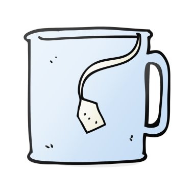 çizgi film kupa çay