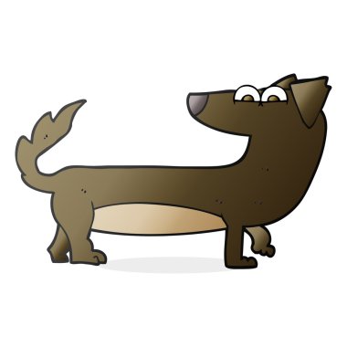 serbest çizilmiş karikatür köpek