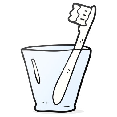 çizgi film diş fırçası cam