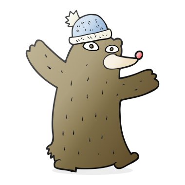 çizgi film ayı şapka