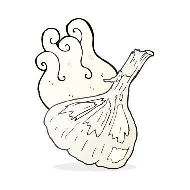 serbest çizilmiş karikatür sarımsak