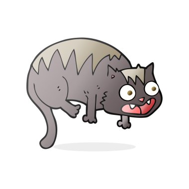 serbest çizilmiş karikatür kedi