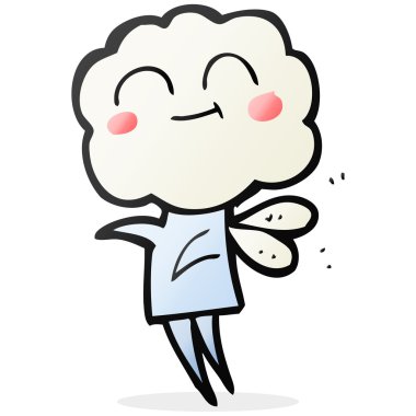 çizgi film sevimli bulut baş küçük şeytan