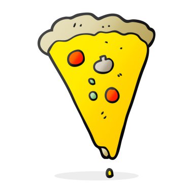 Serbest çizim çizgi film pizzası