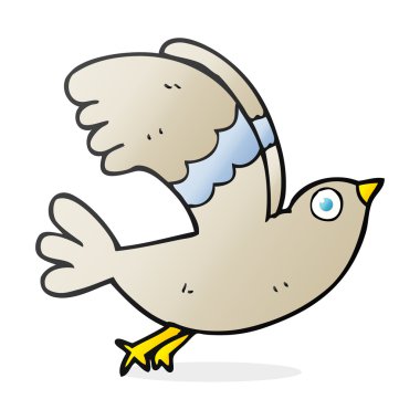 serbest çizilmiş karikatür kuş