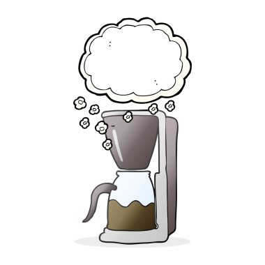 çizgi film kahve makinesi