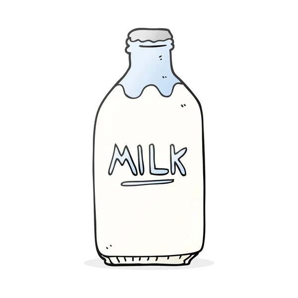 Botella de leche de dibujos animados — Vector de stock