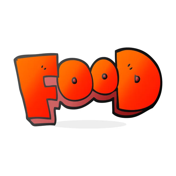 Cartoon woord voedsel — Stockvector