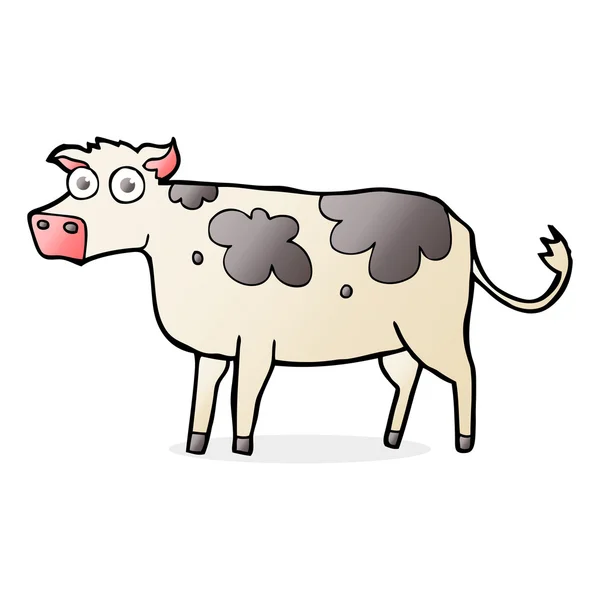 Vache dessin animé dessinée à main levée — Image vectorielle