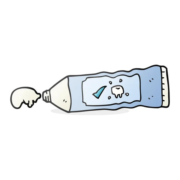 Dentifrice dessin animé à main levée — Image vectorielle