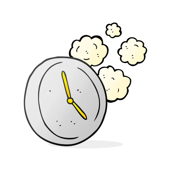 Reloj de marcación de dibujos animados — Vector de stock