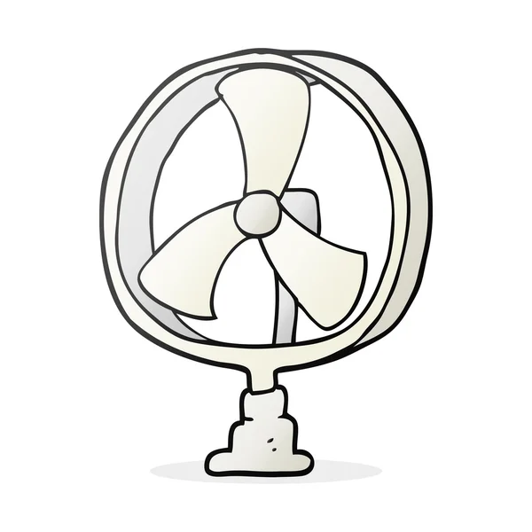 Ventilador de mesa de desenhos animados — Vetor de Stock