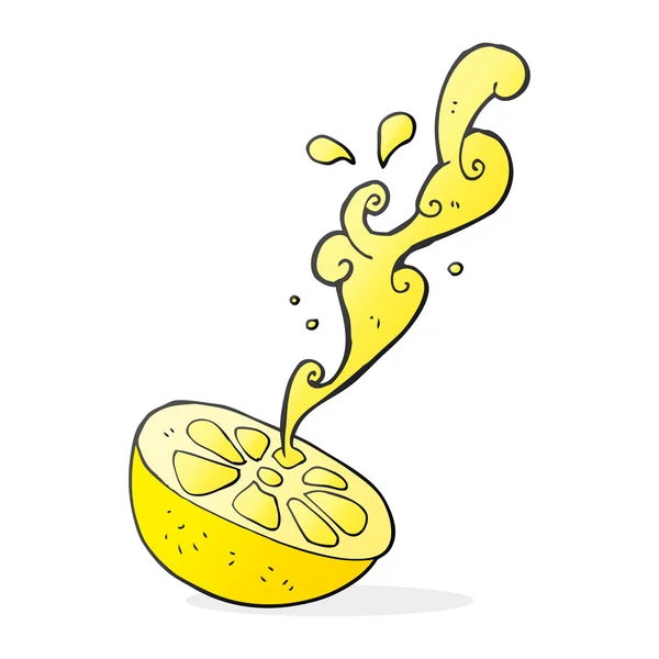 Свободный рисованный мультяшный лимон — стоковый вектор