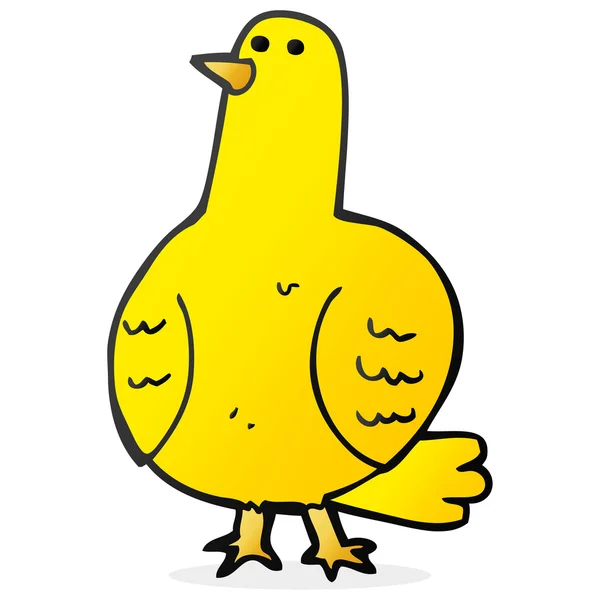Freihand gezeichneter Cartoon-Vogel — Stockvektor