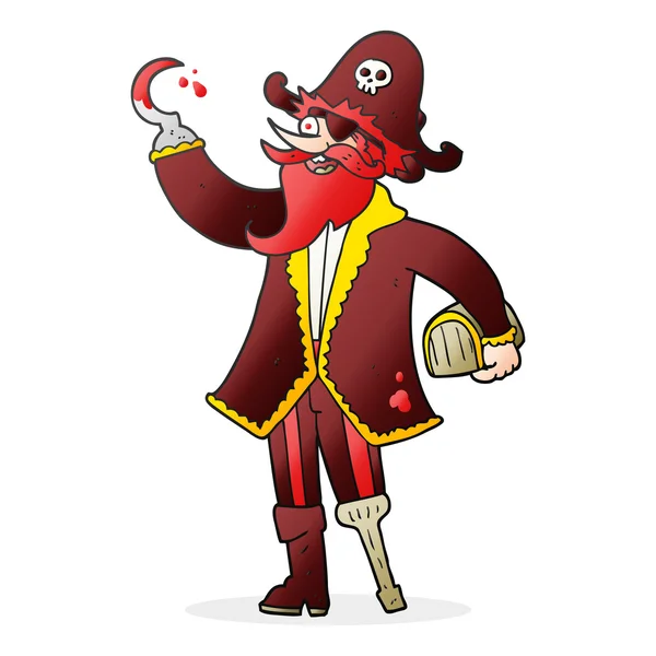 卡通海盗船长 — 图库矢量图片