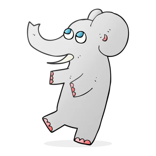 Cartoon söt elefant — Stock vektor