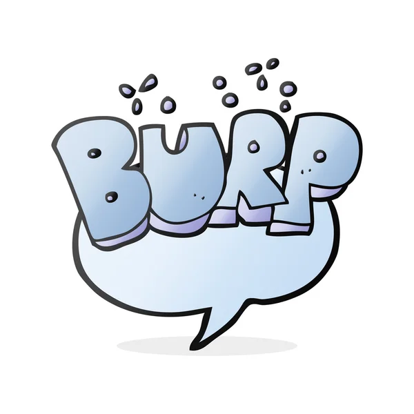 FreeHand getekende cartoon burp symbool — Stockvector