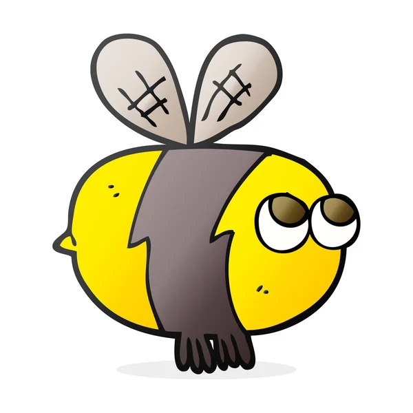 FreeHand getekende cartoon bee — Stockvector