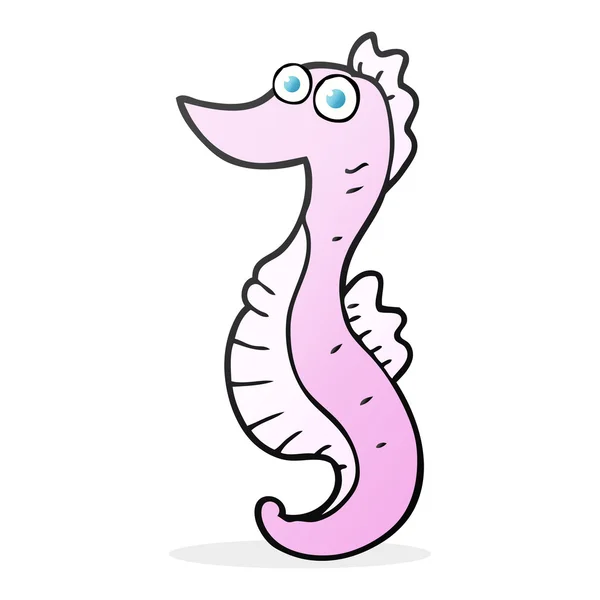 Freehand drawn cartoon seahorse — Stock Vector