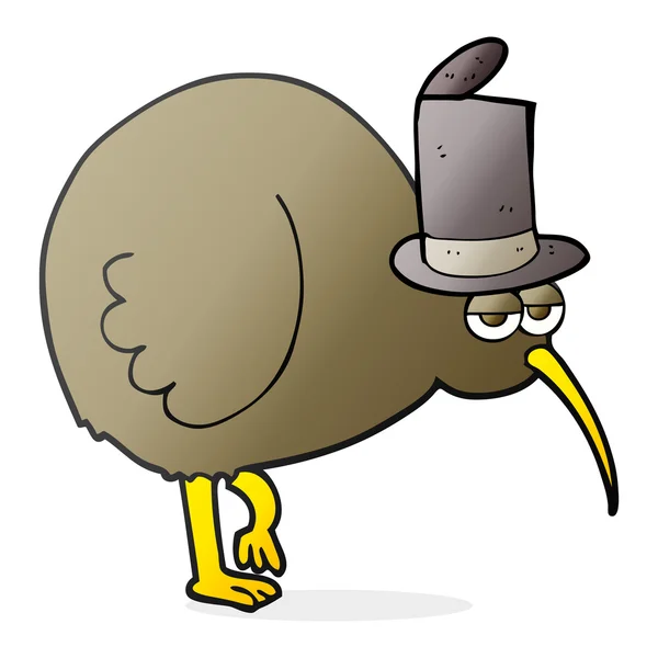 Kreslený ptáka kiwi — Stockový vektor