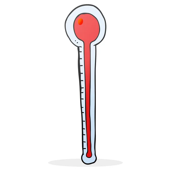 Freihand gezeichnetes Cartoon-Thermometer — Stockvektor