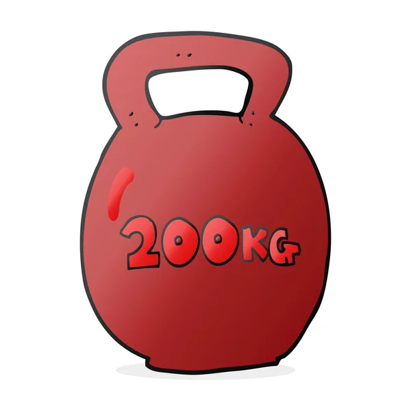 Cartoon 200kg kettle bell — Stockvector