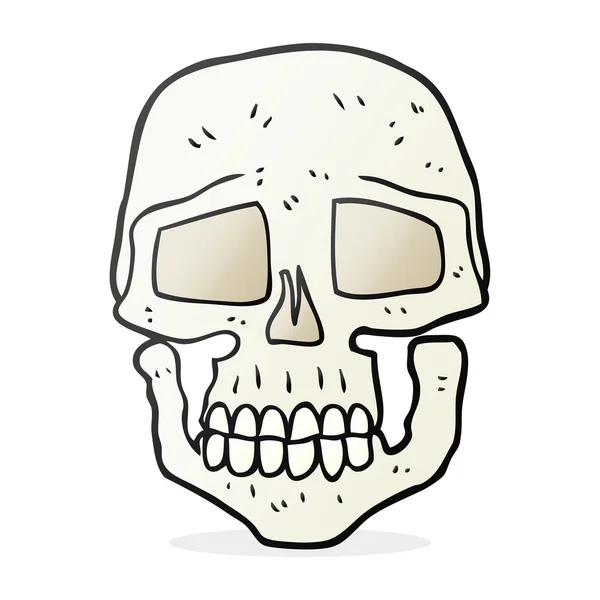 Freehand drawn cartoon skull — Stock Vector