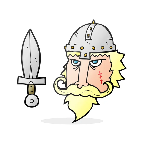 Γελοιογραφία viking πολεμιστής — Διανυσματικό Αρχείο