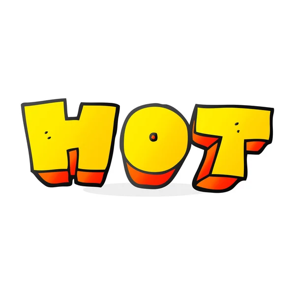 Cartoon word hot — Stock Vector