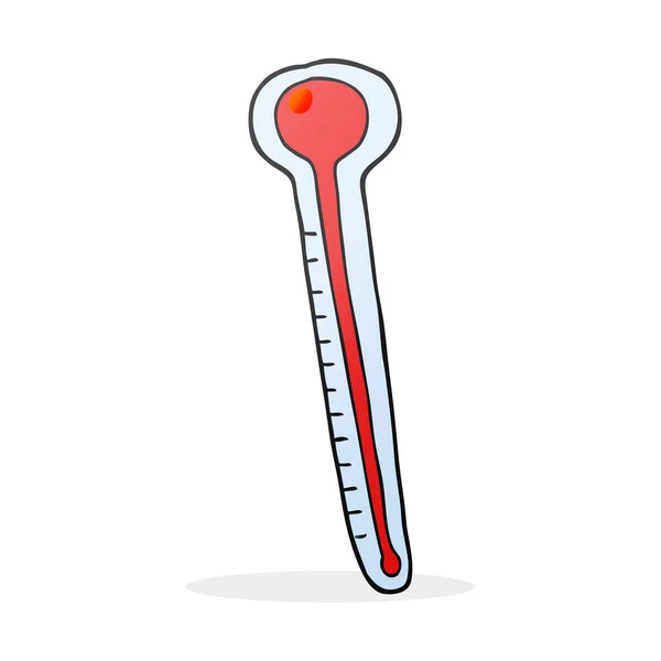 Freehand drawn cartoon thermometer — Stock Vector