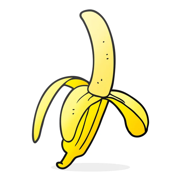 Plátano de dibujos animados dibujado a mano alzada — Vector de stock
