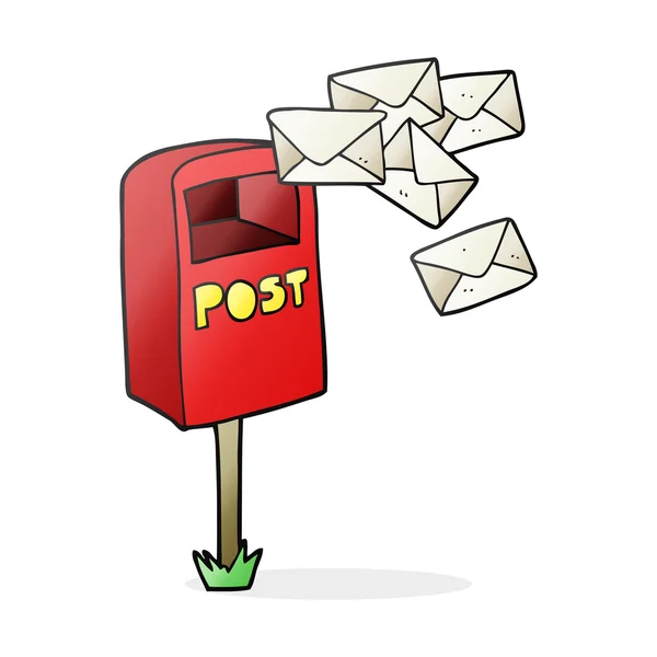 Karikatyr postbox — Stock vektor