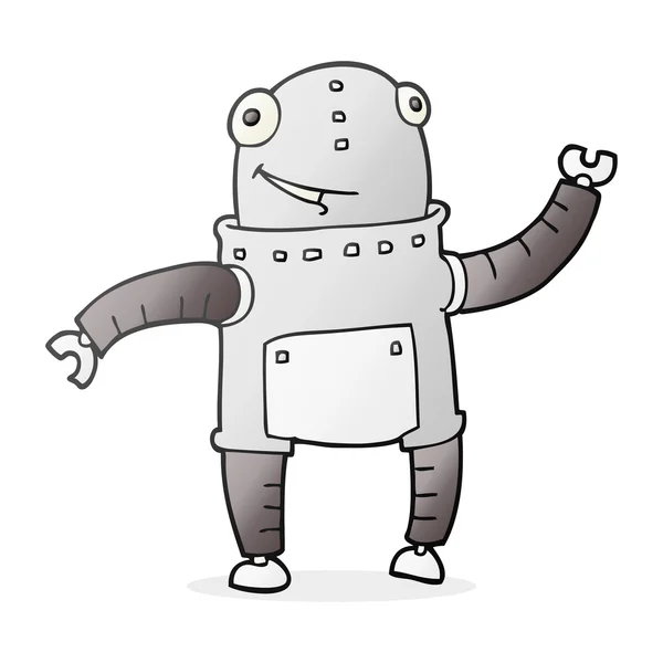 Odręczne kreskówce robota — Wektor stockowy